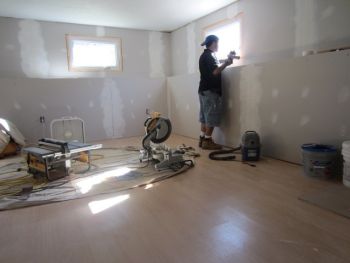 Basement renovation in Branford by Larlin's Home Improvement